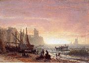 Albert Bierstadt The_Fishing_Fleet Sweden oil painting artist